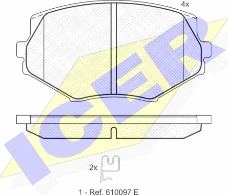 Icer 181818 - Kit de plaquettes de frein, frein à disque cwaw.fr