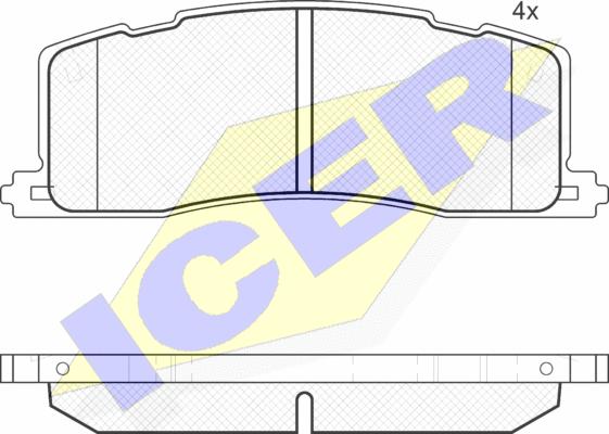 Icer 181817 - Kit de plaquettes de frein, frein à disque cwaw.fr