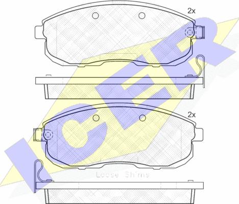 Icer 181882-200 - Kit de plaquettes de frein, frein à disque cwaw.fr