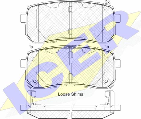 Icer 181839 - Kit de plaquettes de frein, frein à disque cwaw.fr