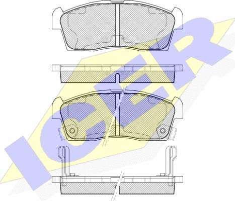 Icer 181833-203 - Kit de plaquettes de frein, frein à disque cwaw.fr