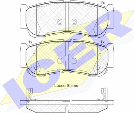 Icer 181829 - Kit de plaquettes de frein, frein à disque cwaw.fr