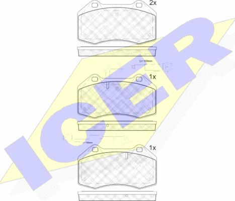 Icer 181879-203 - Kit de plaquettes de frein, frein à disque cwaw.fr