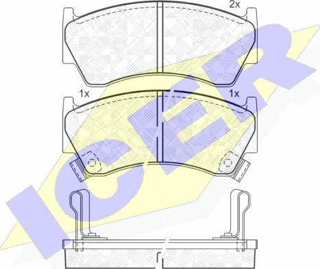 Icer 181394 - Kit de plaquettes de frein, frein à disque cwaw.fr