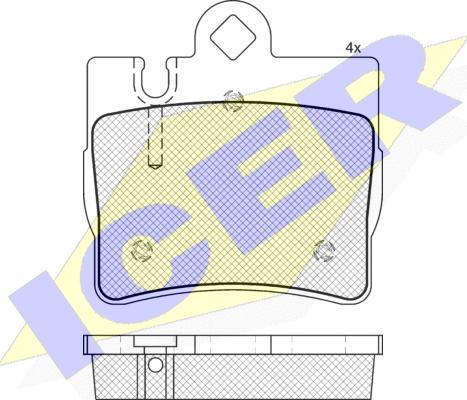 Icer 181390-396 - Kit de plaquettes de frein, frein à disque cwaw.fr