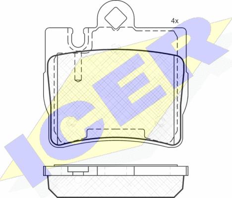 Icer 181390 - Kit de plaquettes de frein, frein à disque cwaw.fr