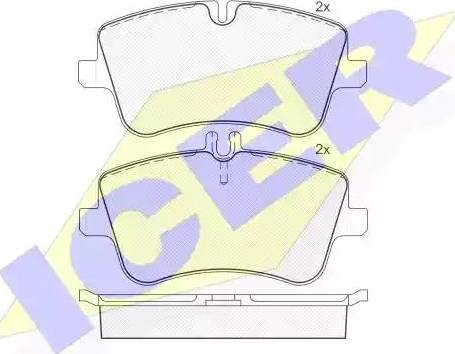 Icer 181369 - Kit de plaquettes de frein, frein à disque cwaw.fr