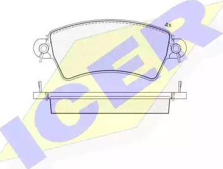 Icer 181365 - Kit de plaquettes de frein, frein à disque cwaw.fr