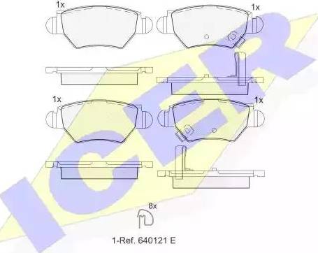 Icer 181363 - Kit de plaquettes de frein, frein à disque cwaw.fr