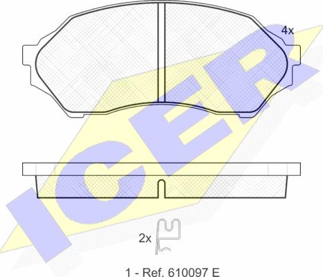 Icer 181309 - Kit de plaquettes de frein, frein à disque cwaw.fr