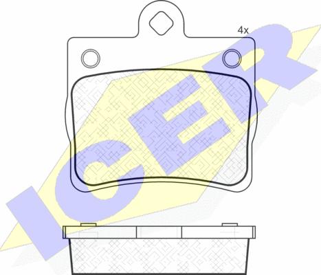 Icer 181310 - Kit de plaquettes de frein, frein à disque cwaw.fr