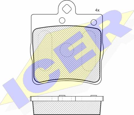 Icer 181311-396 - Kit de plaquettes de frein, frein à disque cwaw.fr