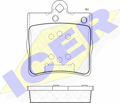 Icer 181311 - Kit de plaquettes de frein, frein à disque cwaw.fr