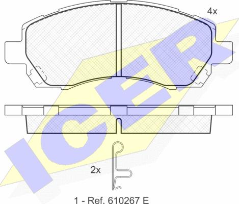 Icer 181318 - Kit de plaquettes de frein, frein à disque cwaw.fr