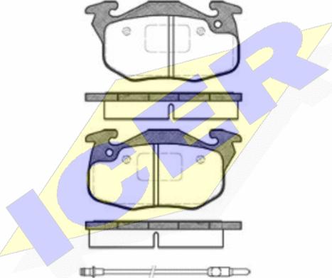 Icer 181313 - Kit de plaquettes de frein, frein à disque cwaw.fr