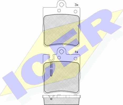 Icer 181312-396 - Kit de plaquettes de frein, frein à disque cwaw.fr