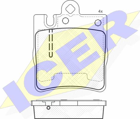 Icer 181312-202 - Kit de plaquettes de frein, frein à disque cwaw.fr