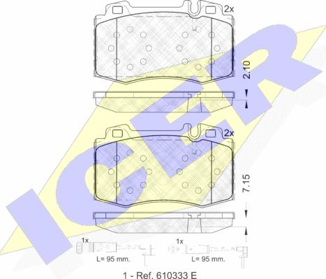 Icer 181389-203 - Kit de plaquettes de frein, frein à disque cwaw.fr