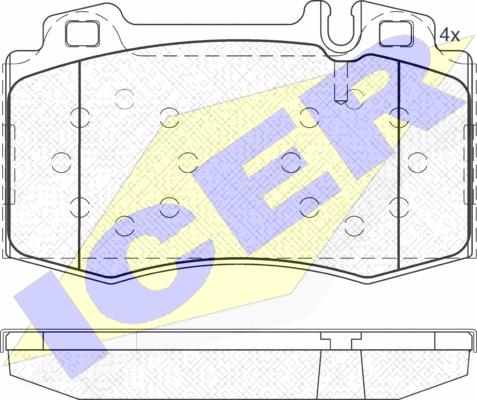 Icer 181389 - Kit de plaquettes de frein, frein à disque cwaw.fr