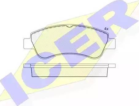 Icer 181388 - Kit de plaquettes de frein, frein à disque cwaw.fr