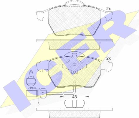 Icer 181331-203 - Kit de plaquettes de frein, frein à disque cwaw.fr