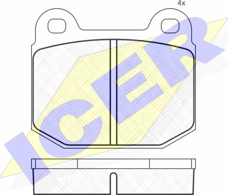 Icer 181371 - Kit de plaquettes de frein, frein à disque cwaw.fr