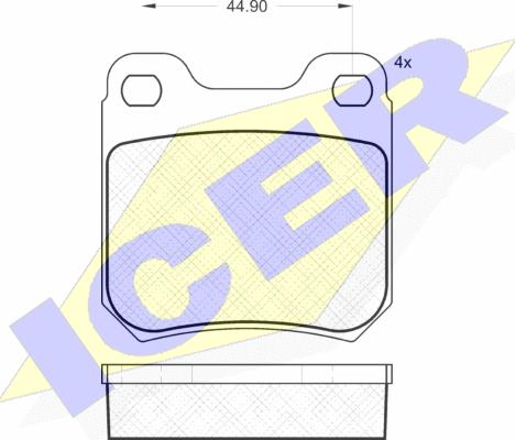 Icer 181299 - Kit de plaquettes de frein, frein à disque cwaw.fr