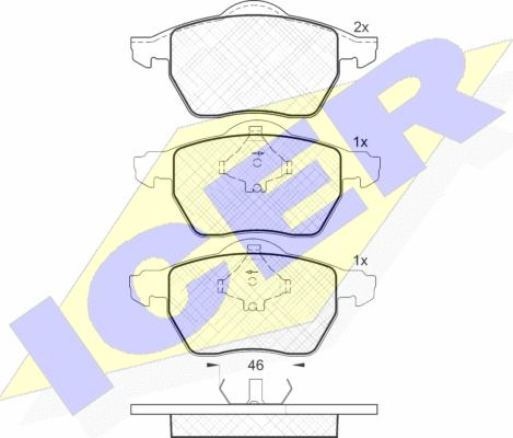 Icer 181294 - Kit de plaquettes de frein, frein à disque cwaw.fr