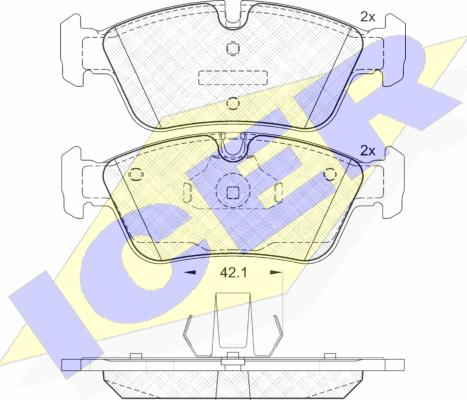 Icer 181295 - Kit de plaquettes de frein, frein à disque cwaw.fr