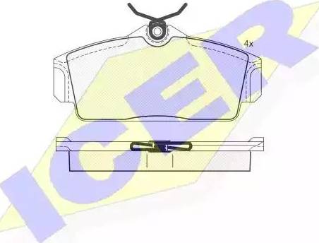 Icer 181290 - Kit de plaquettes de frein, frein à disque cwaw.fr