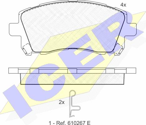 Icer 181247 - Kit de plaquettes de frein, frein à disque cwaw.fr