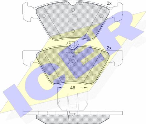 Icer 181259 - Kit de plaquettes de frein, frein à disque cwaw.fr