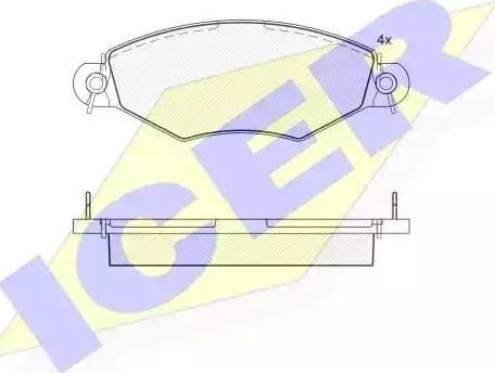 Icer 181255 - Kit de plaquettes de frein, frein à disque cwaw.fr