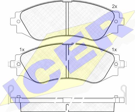 Icer 181260 - Kit de plaquettes de frein, frein à disque cwaw.fr