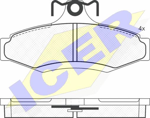 Icer 181261 - Kit de plaquettes de frein, frein à disque cwaw.fr