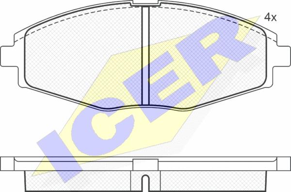 Icer 181262 - Kit de plaquettes de frein, frein à disque cwaw.fr