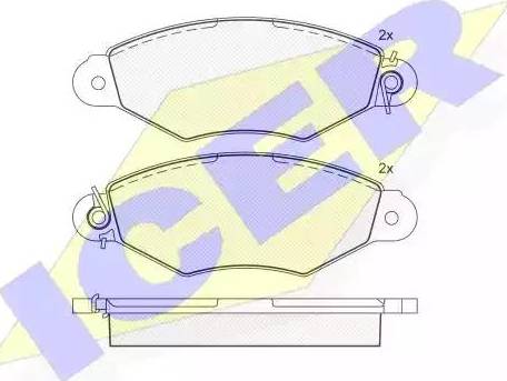 Icer 181204 - Kit de plaquettes de frein, frein à disque cwaw.fr