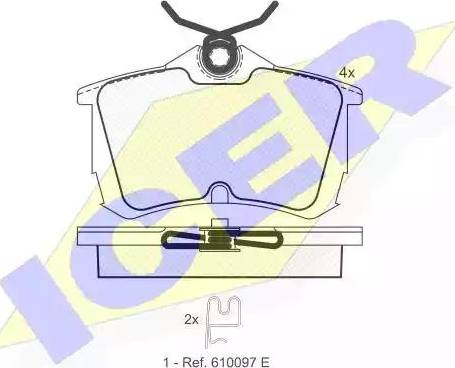 Icer 181287 - Kit de plaquettes de frein, frein à disque cwaw.fr