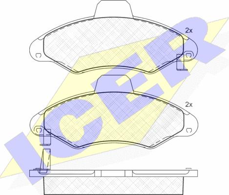 Icer 181229 - Kit de plaquettes de frein, frein à disque cwaw.fr