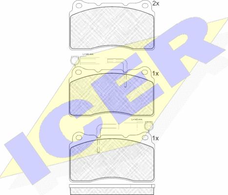 Icer 181279 - Kit de plaquettes de frein, frein à disque cwaw.fr