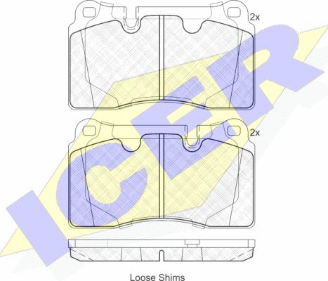 Icer 181790 - Kit de plaquettes de frein, frein à disque cwaw.fr