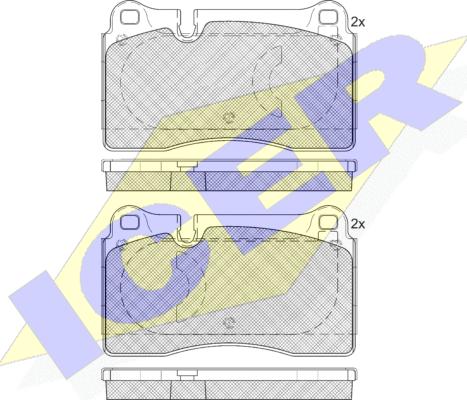 Icer 181791-203 - Kit de plaquettes de frein, frein à disque cwaw.fr