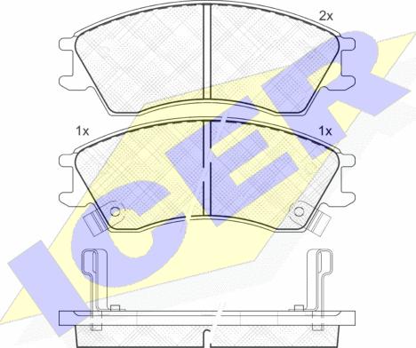 Icer 181797 - Kit de plaquettes de frein, frein à disque cwaw.fr