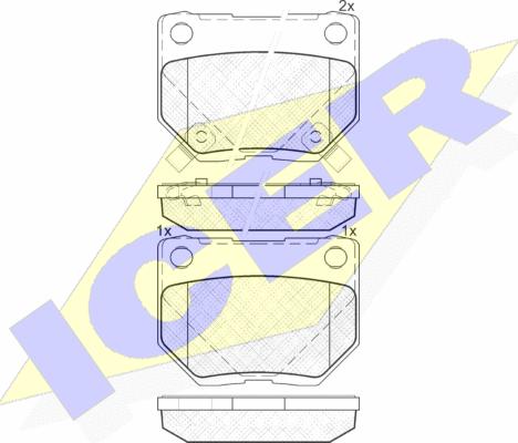 Icer 181749-200 - Kit de plaquettes de frein, frein à disque cwaw.fr