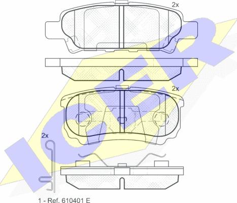 Icer 181746 - Kit de plaquettes de frein, frein à disque cwaw.fr