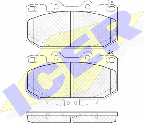 Icer 181755 - Kit de plaquettes de frein, frein à disque cwaw.fr