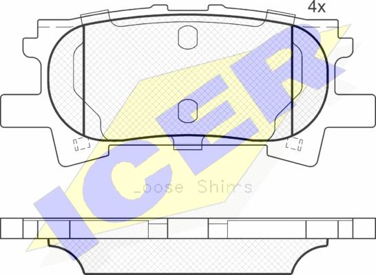 Icer 181751 - Kit de plaquettes de frein, frein à disque cwaw.fr