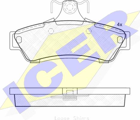 Icer 181753 - Kit de plaquettes de frein, frein à disque cwaw.fr