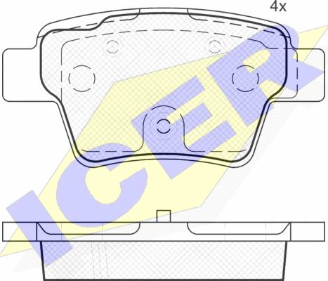 Icer 181765 - Kit de plaquettes de frein, frein à disque cwaw.fr