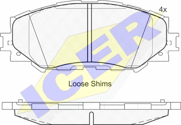 Icer 181760 - Kit de plaquettes de frein, frein à disque cwaw.fr